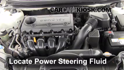 2010 Kia Forte EX 2.0L 4 Cyl. Sedan (4 Door) Power Steering Fluid Check Fluid Level